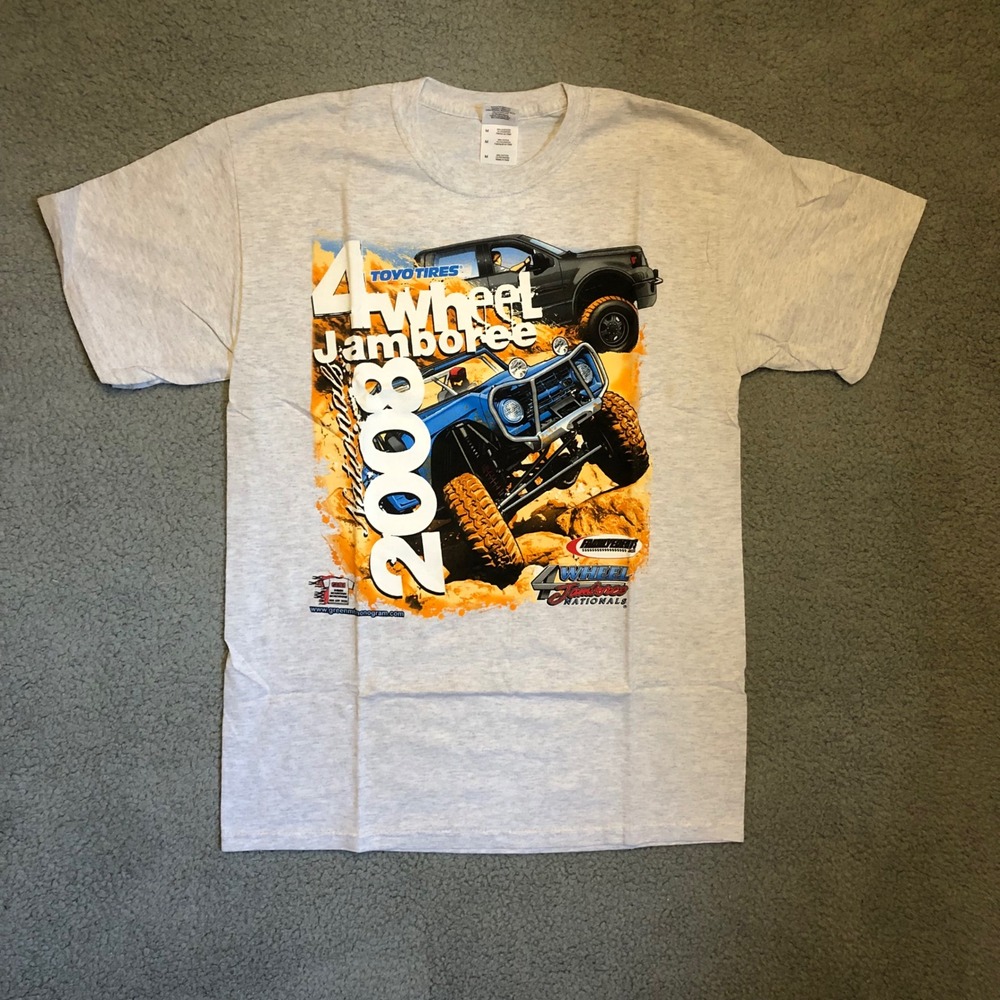 Vtg 2008 4 Wheel Jamboree Nationals T-Shirt Mens M Gray 4x4 Off‎ Road Tour Tee